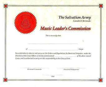 MUSIC LEADER’S COMMISSION