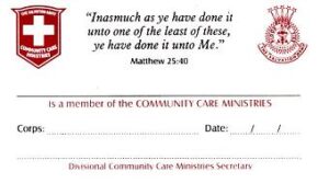 COMMUNITY CARE MINISTRIES MEMBER CARD