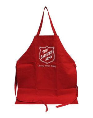 BIB-STYLE APRON WITH RED SHIELD