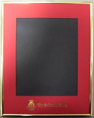 FRAME 11″Wx14″H,GOLD W/RED MAT FOR 8×10