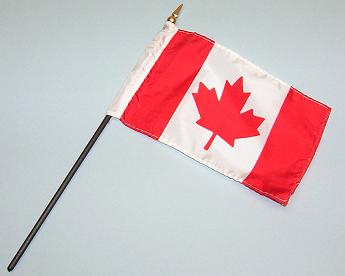 MINIATURE CANADIAN FLAG 4″ x 6″ (NO FRINGE)