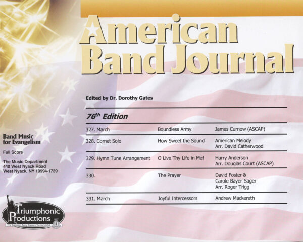 AMERICAN BAND JOURNAL SET 76 (#327-331)