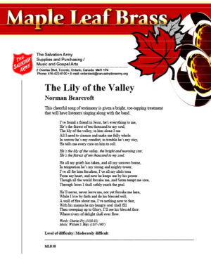 MLB #38 THE LILY OF THE VALLEY