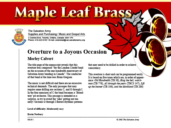 MLB #1 OVERTURE TO A JOYOUS OCCASION – PDF VERSION