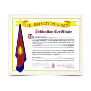 DEDICATION CERTIFICATE