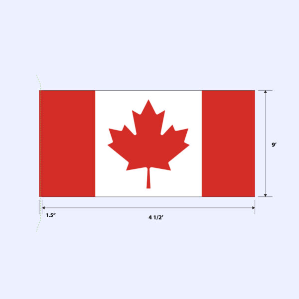 CANADIAN OUTDOOR FLAG 4.5′ x 9′