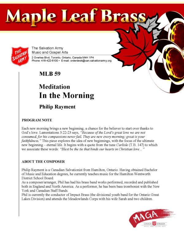 MLB #59 In the Morning (Philip Rayment) – PDF