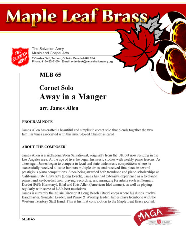 MLB #65 AWAY IN A MANGER (JAMES ALLE) – PDF