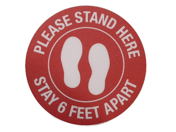 Please Stand Here Floor Marker