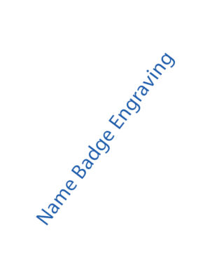 Name Badge Engraving (per letter)