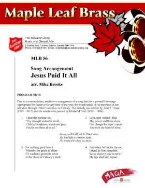 MLB #56 Jesus Paid It All (PDF)