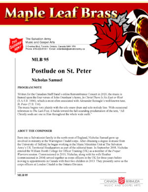 MLB #95 POSTLUDE ON ST. PETER (NICHOLAS SAMUEL) – PDF