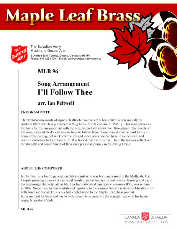 MLB #96 I’LL FOLLOW THEE (IAN FELTWELL) – PDF