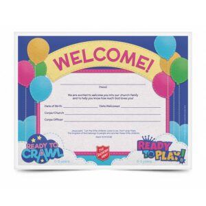 CRADLE ROLL – WELCOME CERTIFICATE (ENGLISH)