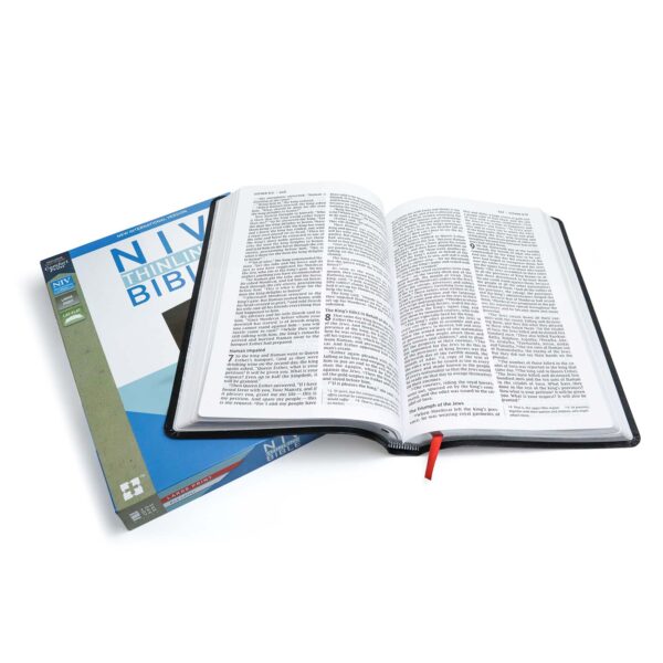 NIV THINLINE BIBLE – BLK BND LTHR