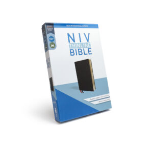 NIV THINLINE BIBLE – Large Print, Black Bonded Leather