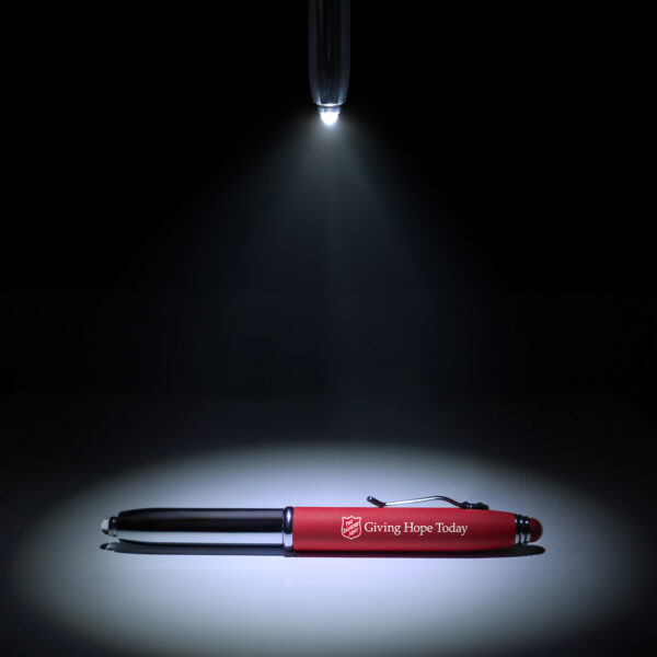 CROWNE TRIPLE FUNCTION SOFT TOUCH PEN (WITH LED LIGHT)