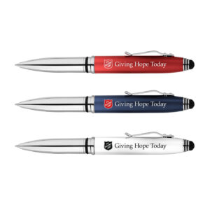 CROWNE TRIPLE FUNCTION SOFT TOUCH PEN (WITH LED LIGHT)