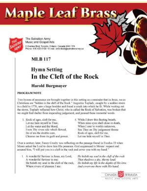 MLB #117 – IN THE CLEFT OF THE ROCK (HAROLD BURGMAYER ) – PDF