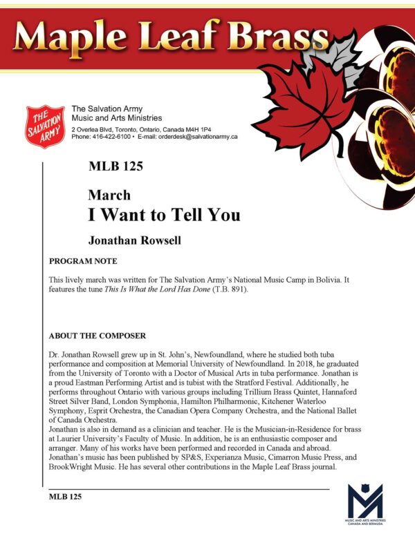 MLB #125 – I WANT TO TELL YOU (JONATHAN ROWSELL) – PDF