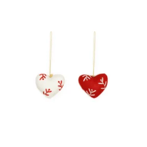 TINY EMBROIDERED HEARTS (SET OF 2)